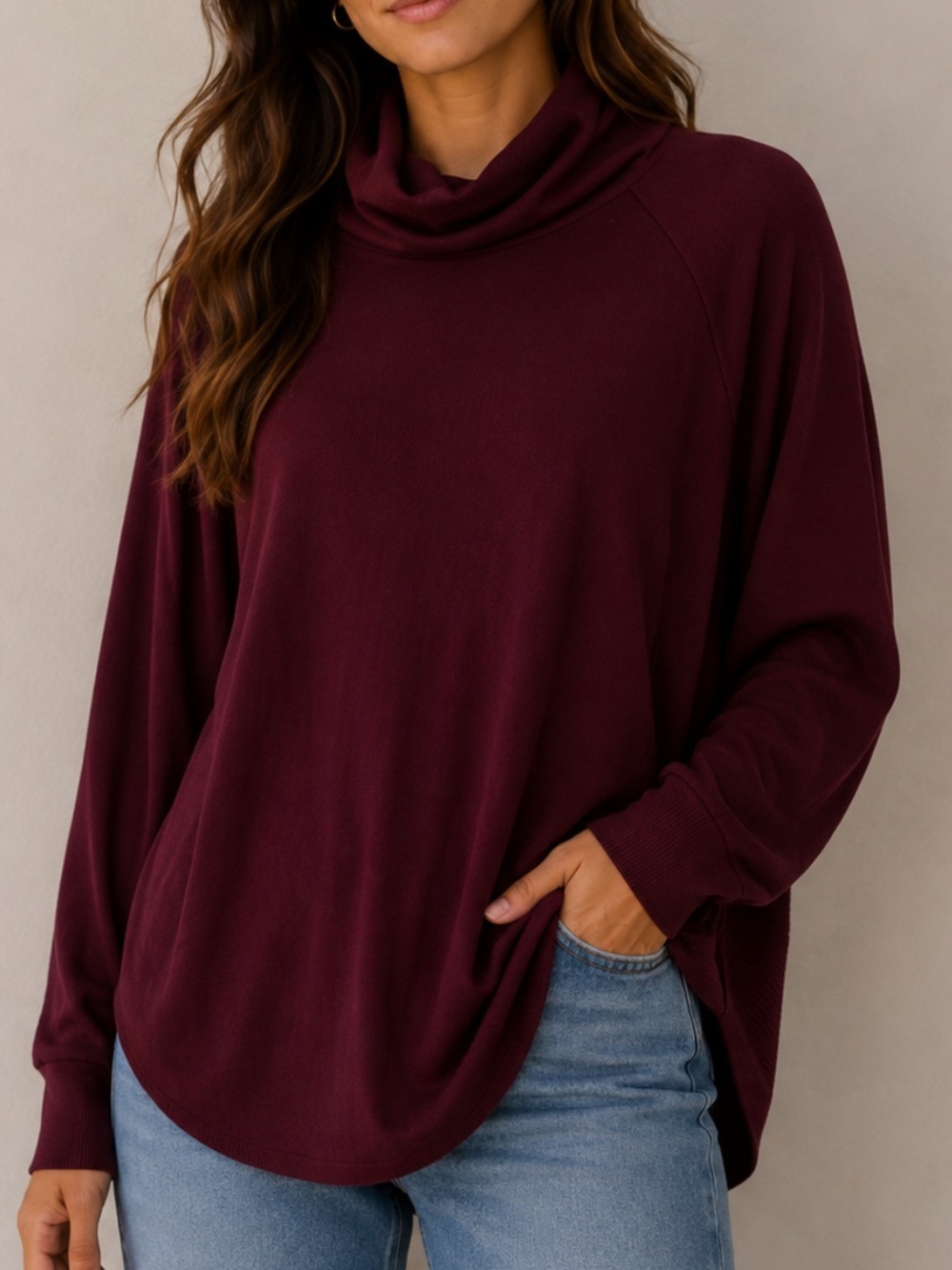 Caslon Long Sleeve Cowl Neck Top